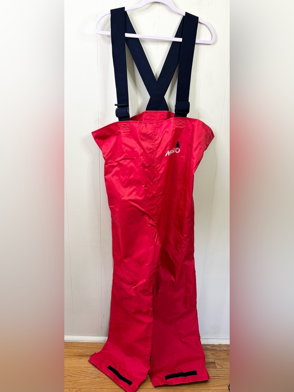 MUSTO red navy blue wading water fishing sailing boating pants bib size XL men